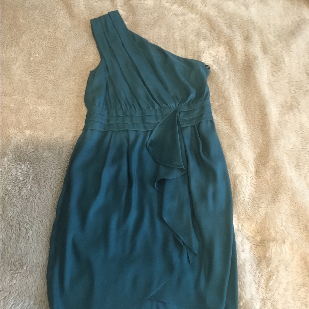 Teal BCBGeneration one shoulder dress